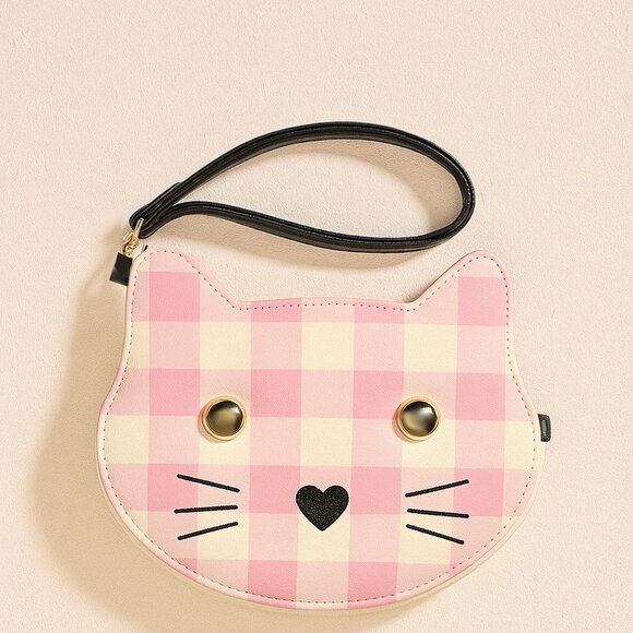 Betsey Johnson Handbags - LUV BY BETSEY JOHNSON Cat Gingham Wristlet Bag